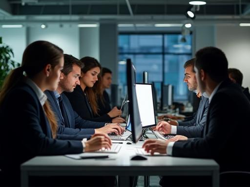 Notizie Stellate team working in an office.